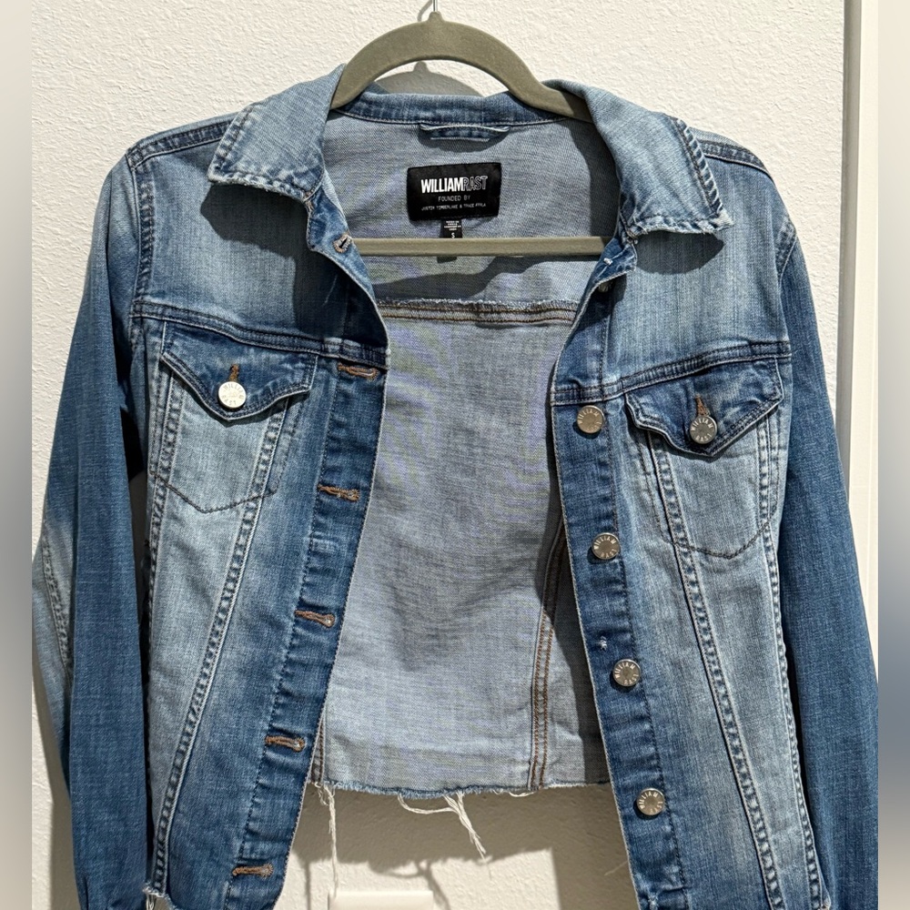 William Rast Jean Jacket - Frayed Bottom - Size Small